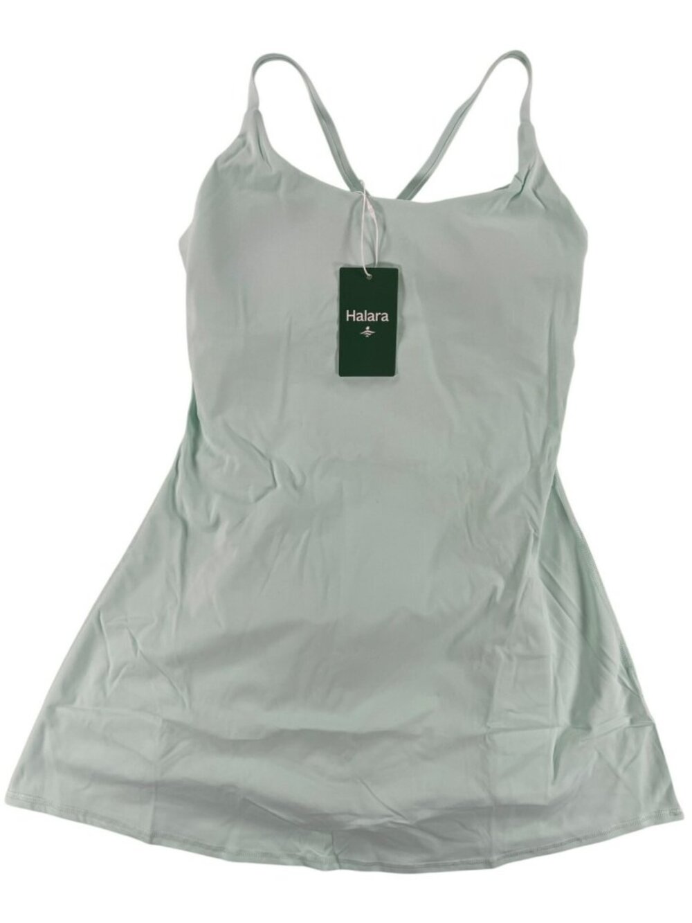 Halara SoftlyZero Plush Mini Dress Skort Soft Breathable Stretch Green Sz S NEW